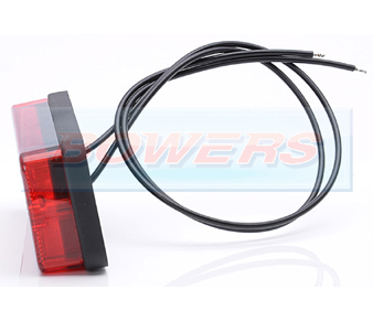 WAS W83d Compact Red LED Rear Fog Light Side